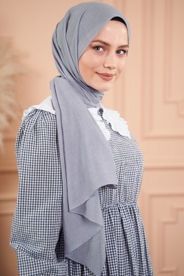 Elegant Serisi Gri Şal -55 - Başörtüsü