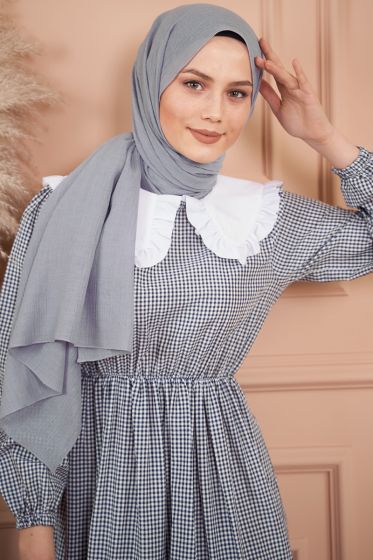 Elegant Serisi Gri Şal -55 - Black&White