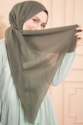 Elegant Serisi Kamuflaj Yeşili Şal -23