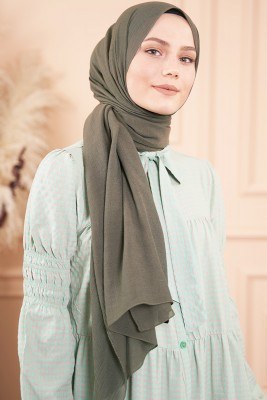 Elegant Serisi Kamuflaj Yeşili Şal -23 - Başörtüsü