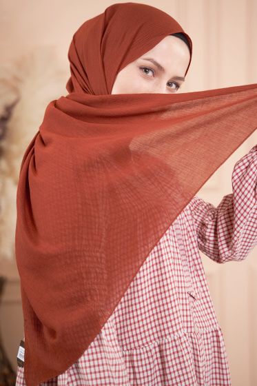 Elegant Serisi Kiremit Şal - Başörtüsü