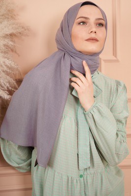 Elegant Serisi Koyu Lila Şal -15 - Başörtüsü