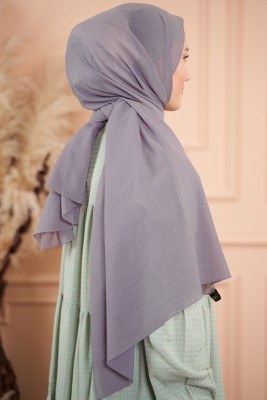 Elegant Serisi Koyu Lila Şal -15 - Başörtüsü