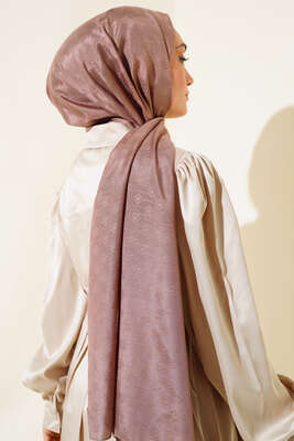 Elmas Desen Jakar Şal Gül Kurusu - Yılın Fırsatı