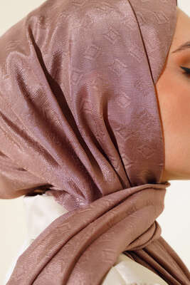 Elmas Desen Jakar Şal Gül Kurusu - Yılın Fırsatı