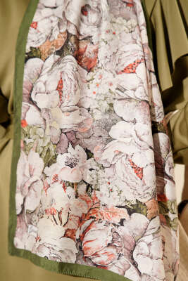 Elora Serisi Desenli Modal Şal Haki - Başörtüsü