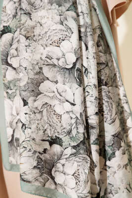 Elora Serisi Desenli Modal Şal Mint - Başörtüsü