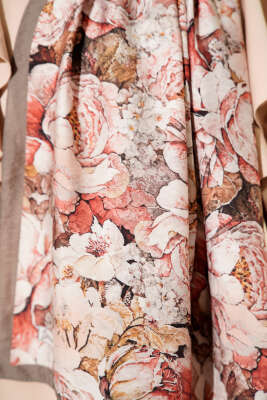 Elora Serisi Desenli Modal Şal Vizon - Başörtüsü