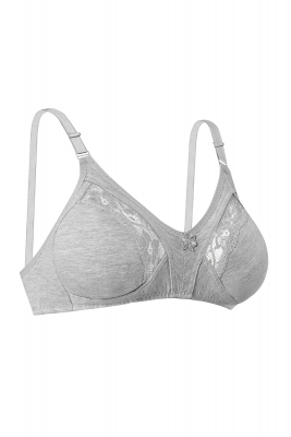 Bra decorated with Lace-Gray-EBRU1007 - Thumbnail