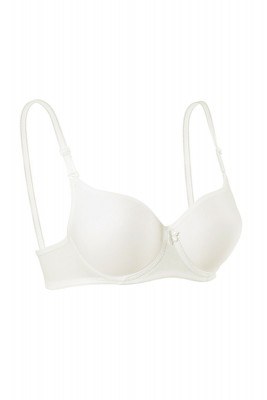 Bra Decorated with Patterns-Off White-EBRU1101 - Thumbnail