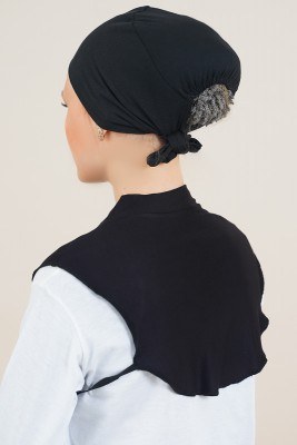 Hijab Neck Collar - Black - TÜRKAN1002 - Thumbnail