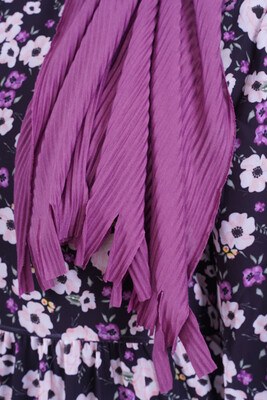 Practical Combed Cotton Shawl - Purple - ECR1125 - Thumbnail