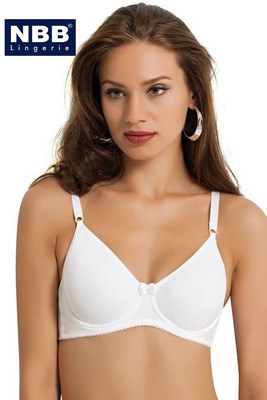 Underwire Unsupported Bra-Black-813 - Thumbnail