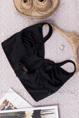 Unsupported Stripping Bra-Black-3565 - Thumbnail
