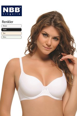 Unsupported Stripping Bra-White-3505 - Thumbnail