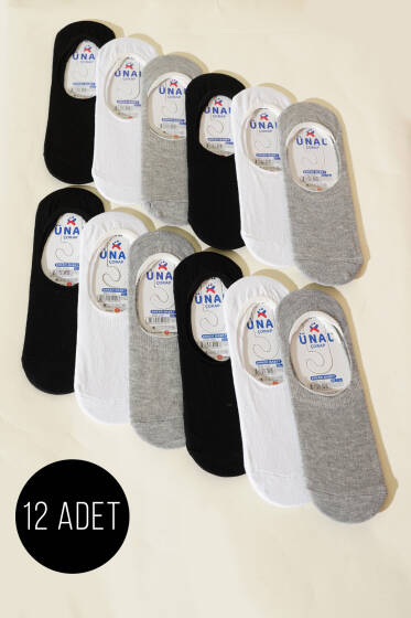 Erkek 12'li Babet Çorap Asorti 1 - ERKEK ÇORAP