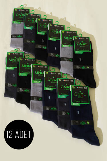 Erkek 12'li Dikişsiz Bambu Soket Çorap Asorti 1 - ERKEK ÇORAP