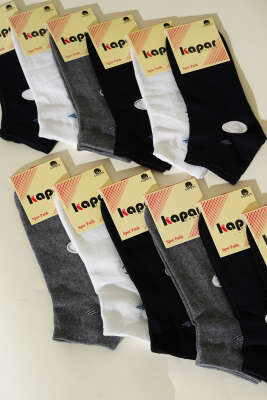 Erkek 12'li Dikişsiz Patik Çorap Asorti 1 - Yılın Fırsatı