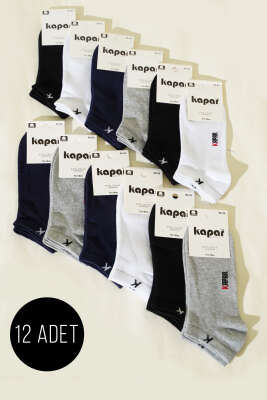 Erkek 12'li Dikişsiz Patik Çorap Asorti 2 - KAPAR ÇORAP