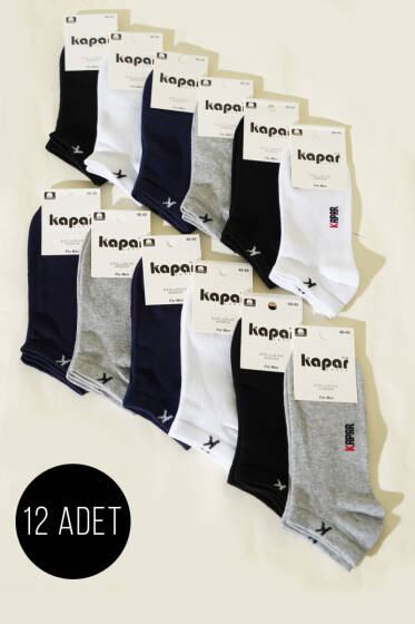 Erkek 12'li Dikişsiz Patik Çorap Asorti 2 - Yılın Fırsatı