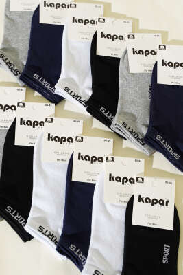 Erkek 12'li Dikişsiz Patik Çorap Asorti 4 - Yılın Fırsatı