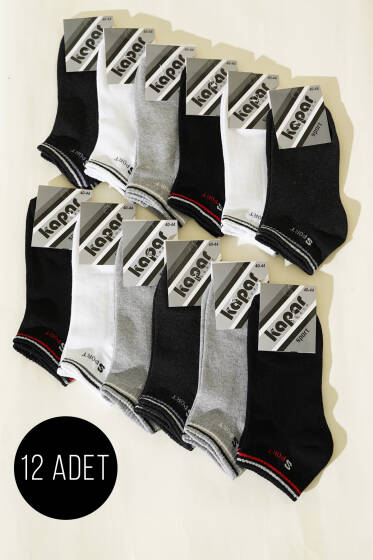 Erkek 12'li Patik Çorap Asorti 2 - ERKEK ÇORAP
