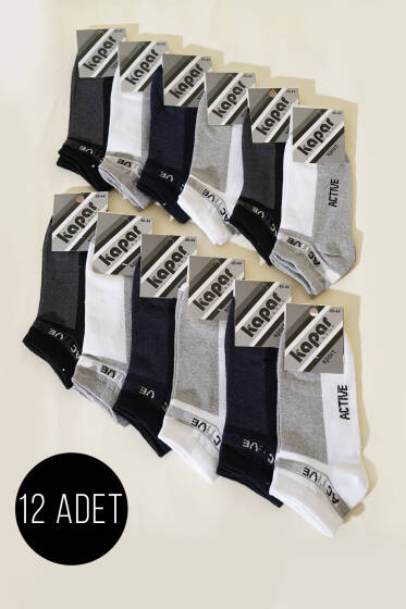 Erkek 12'li Patik Çorap Asorti 3 - ERKEK ÇORAP