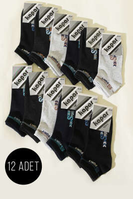 Erkek 12'li Patik Çorap Asorti 3 