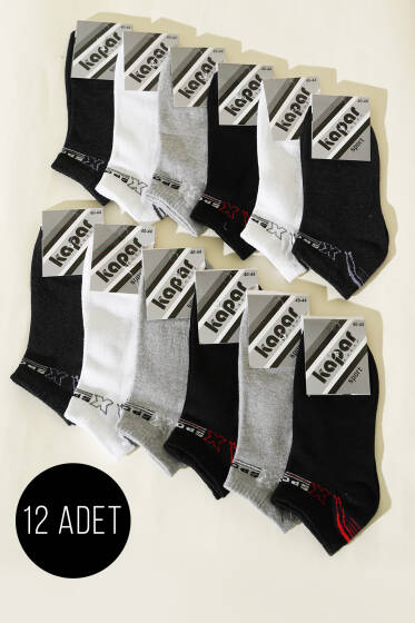Erkek 12'li Patik Çorap Asorti 6 - ERKEK ÇORAP