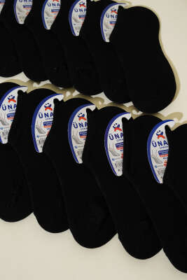 Erkek 12'li Sneaker Çorap Siyah - ERKEK ÇORAP