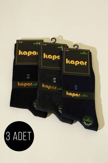 Erkek 3'lü Bambu Soket Çorap Asorti 1 - ERKEK ÇORAP