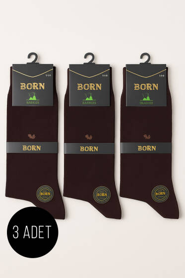 Erkek 3'lü Bambu Soket Çorap Kahve - ERKEK ÇORAP