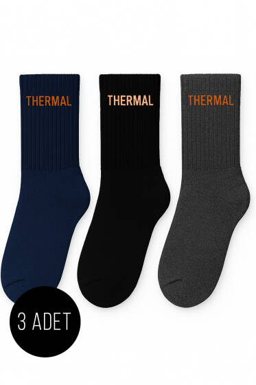 Erkek 3'lü Thermal Soket Çorap Asorti 1 - ERKEK ÇORAP