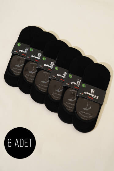 Erkek 6'lı Bambu Babet Çorap Siyah - ERKEK ÇORAP