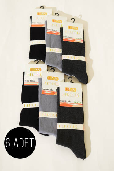 Erkek 6'lı Modal Soket Çorap Asorti 1 - ERKEK ÇORAP