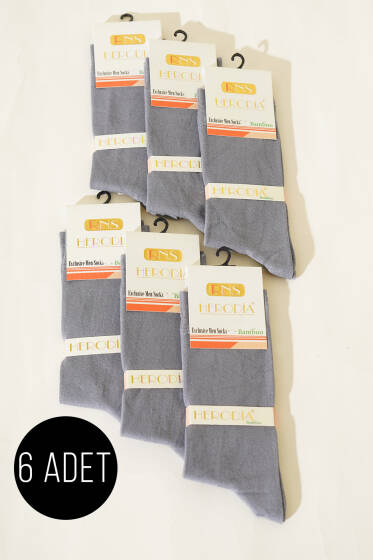 Erkek 6'lı Modal Soket Çorap Gri - ERKEK ÇORAP