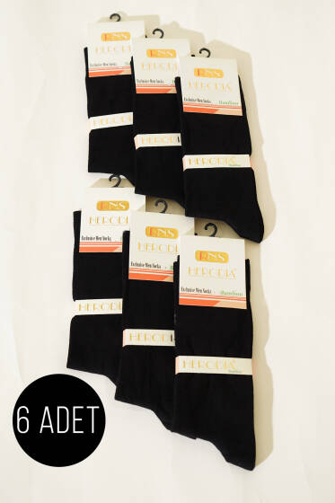 Erkek 6'lı Modal Soket Çorap Siyah - ERKEK ÇORAP