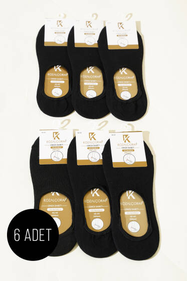 Erkek 6'lı Penye Babet Çorap Siyah - ERKEK ÇORAP