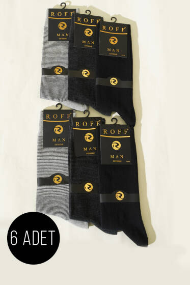 Erkek 6'lı Penye Soket Çorap Asorti 1 - ERKEK ÇORAP