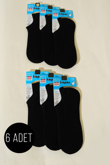 Erkek 6'lı Sneakers Serisi Çorap Siyah - ERKEK ÇORAP