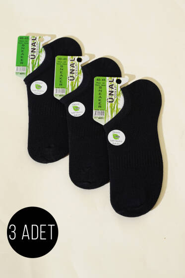 Erkek Bambu 3'lü Sneakers Çorap Lacivert - ERKEK ÇORAP