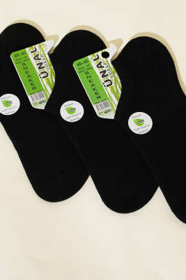 Erkek Bambu 3'lü Sneakers Çorap Siyah - ERKEK ÇORAP