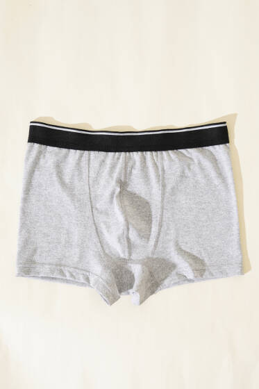 Erkek Likralı Boxer Melanj Gri - Erkek Boxer
