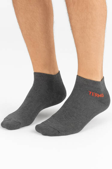 Erkek Thermal Havlu Patik Çorap Gri - ERKEK ÇORAP