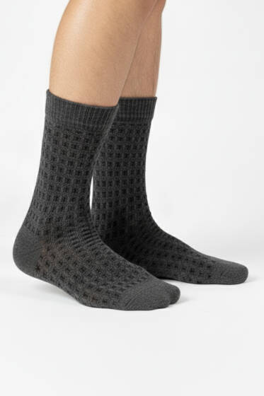 Erkek Yün Soket Çorap Antrasit - ERKEK ÇORAP
