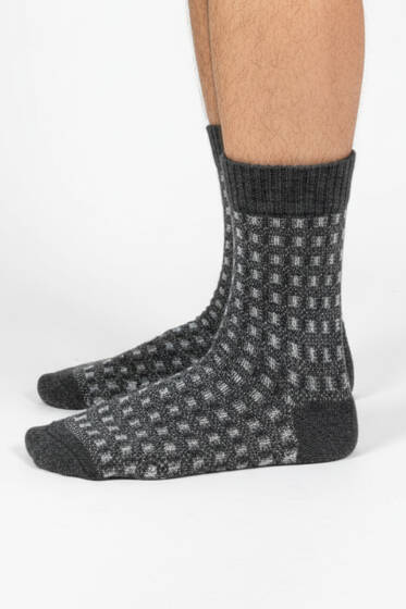 Erkek Yün Soket Çorap Füme - ERKEK ÇORAP