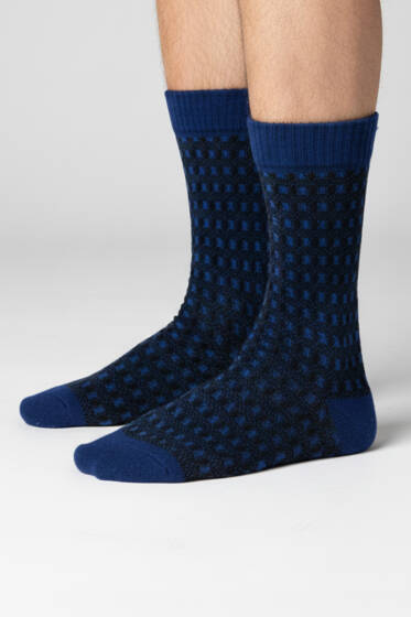 Erkek Yün Soket Çorap Lacivert - ERKEK ÇORAP