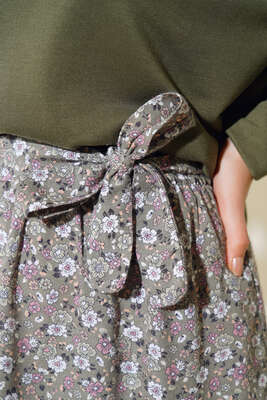 Eteği Desenli İkili Takım Haki - İKİLİ TAKIM