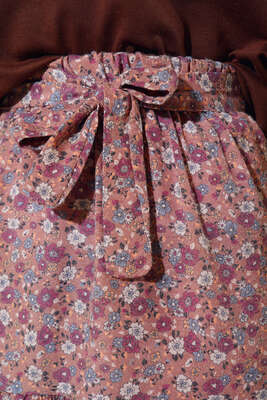 Eteği Desenli İkili Takım Kahve - İKİLİ TAKIM