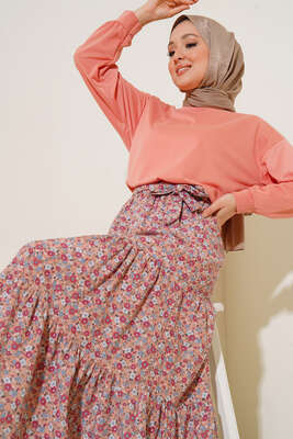 Eteği Desenli İkili Takım Pudra 